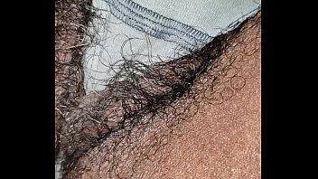 Hairy pussy swallows panty