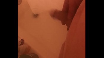 jerking off in the hot shower warm cock balls