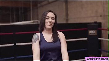 Two Horny Babes have sex on the boxing ring