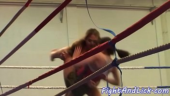 Redhead babe wrestling with euro dyke