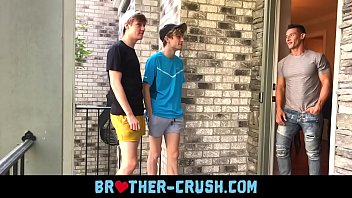 Hot brothers fuck their horny older neighbour in gay threesome BROTHER-CRUSH.COM