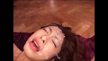 Japanese girl gets cum all over face 6