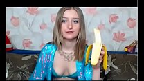Girl  she gets up with banana https://larking.p